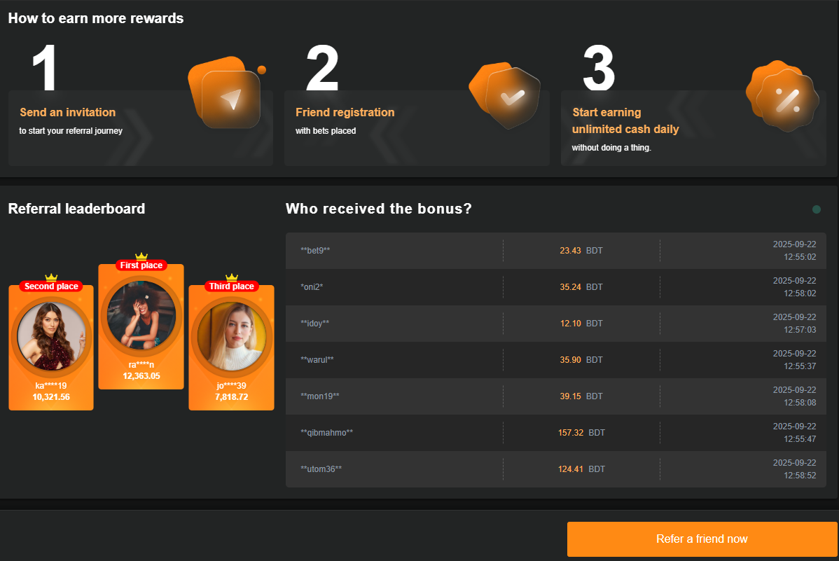JeetBuzz Bangladesh referral program to invite friends and earn rewards